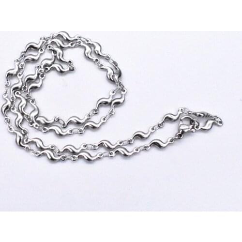 2pcs/lot 50cm Length Fashion 316 Stainless Steel Necklace Handmade Personalized Necklace Jewelry