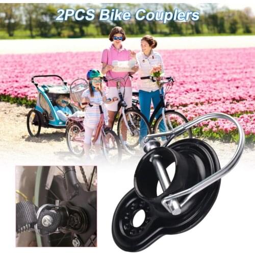 2pcs Bike Coupler Hitch Attachments Compatible Bicycle Trailers Replacement Parts