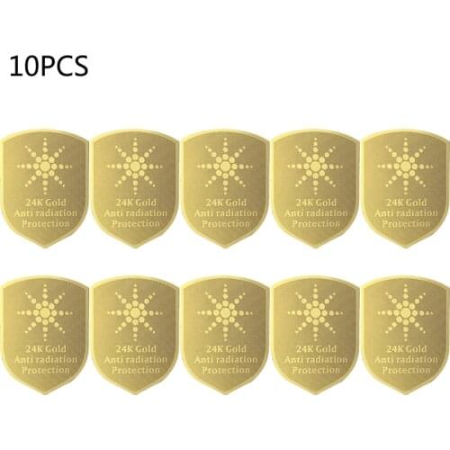 2021new manufacturer wholesale Mobile Phone Anti Radiation Stickers 24K gold RadiSafe 3G | 4G 5G EMR-F-P Protection 10pcs/lot