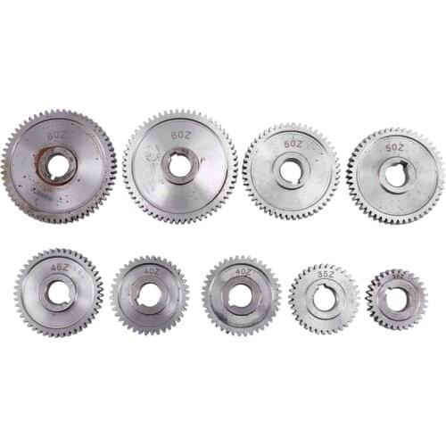 9Pcs/Set CJ0618 Household Small Lathe, Micro Lathe Gear, Metal Exchange Gear