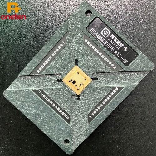 Amaoe A12 Magnetic BGA Tin Planting Platform Upper And Lower Steel Mesh BGA Reballing Stencil Template Positioning Plate