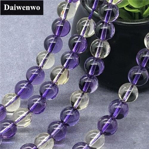Ametrine Purple Citrine Beads 6-10mm Round Natural Loose Stone Bead Diy Jewelry