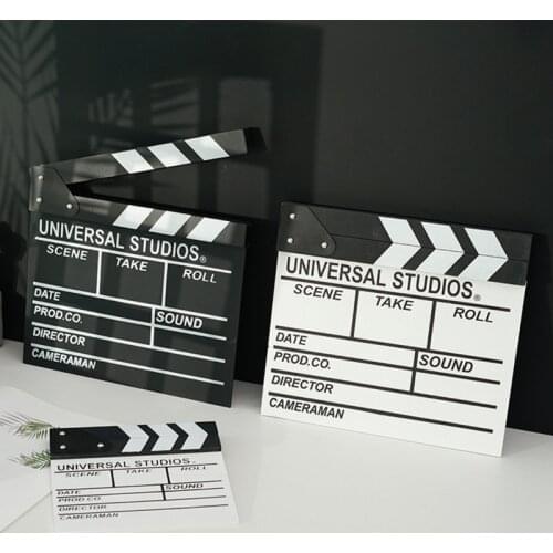 Wood Director Video Scene Clapperboard TV Movie Clapper Board Photography Online Shop Photo Decorations Ornaments