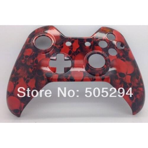 For Xbox one controller Hydro Dipped Big Red Skull Controller Shell Mod Fits Both with 3.5mm Port and without 3.5mm Port