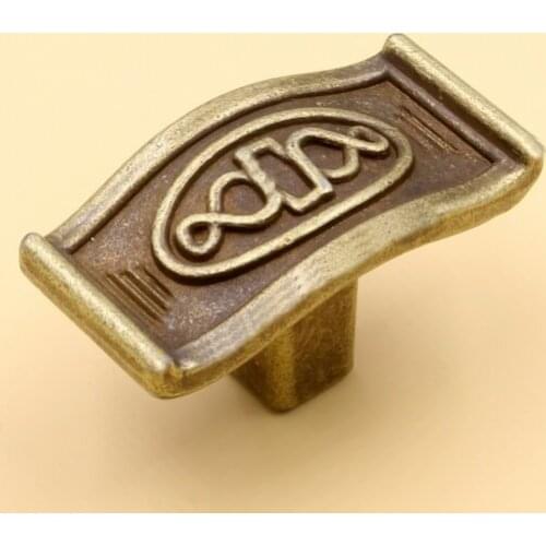 European Antique Furniture Handle Style Door Copper Drawer Handle Cabinet Wardrobe Door Handle(Length:45mm)
