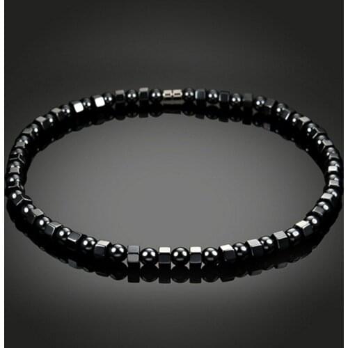 Hematite Unisex Hematite Necklace With Magnetic Therapy Black Health Women Men Jewelry Beads