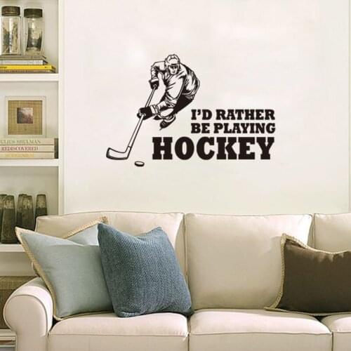 Hockey Vintage Retro Game Poster Wall Sticker Quotes Stickers Home Decor Living Room Kids Baby Rooms Wall Decals Wallstickers