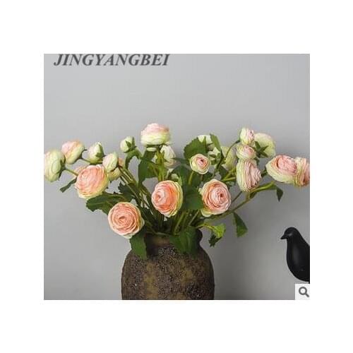 Artificial Flower Camellia Lotus Single Hand Holding Flowers Wedding Home Decoration Background Flower Wall Photography Scenery