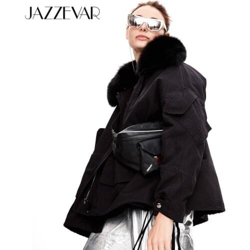 JAZZEVAR 2020 Winter new arrival winter coat women with a fur collar loose clothing outerwear high quality winter clothes K9033