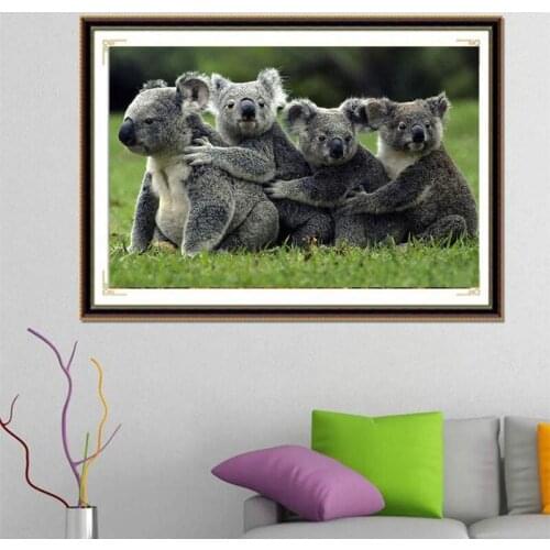 Full Square/round 5D DIY Diamond Painting Cute Koalas Diamond Embroidery pictures of Rhinestones Mosaic Home Decoration AZ618