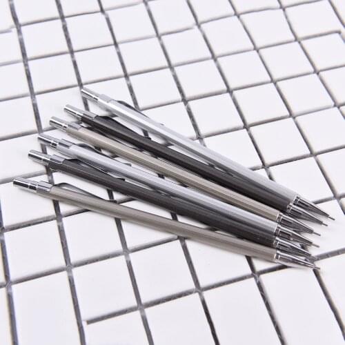 1pcs Mechanical Pencil 0.5/0.7mm Pencil Metal Rod Automatic Pen Pencil Lead Refill Student Stationery