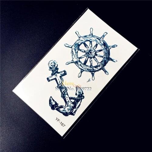 Anchor Compass Waterproof Temporary Tattoo Stickers Sexy WOmen Body Art Arm Tattoo Paste HYF-167 Fake Flash Tatoo Choker Jewelry