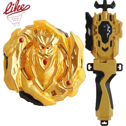Laike Burst B00-129 CHO-Z Achilles Super Z Gold B129 Spinning Top with Launcher Handle Set Toys for Children