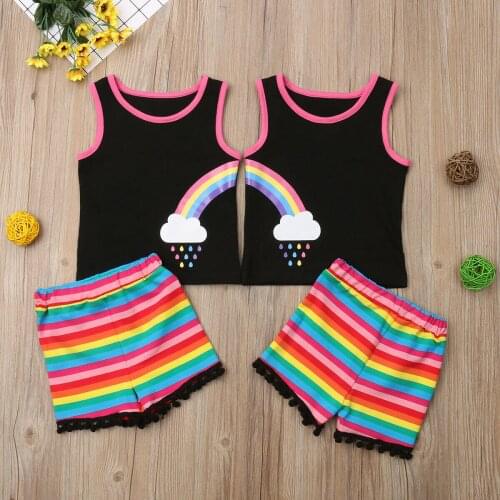 Summer Kids Toddler Baby Girl Floral T-shirt Crop Top+Shorts Outfit Clothes Set Boy Girl Letters Summer Babies Short Sleeve