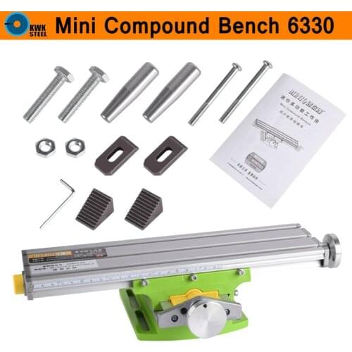 Mini Multifunctional Cross Working Table Bench Vise Manual Tools X Y-axis Adjustment Table For Drilling Milling Machine BG-6330