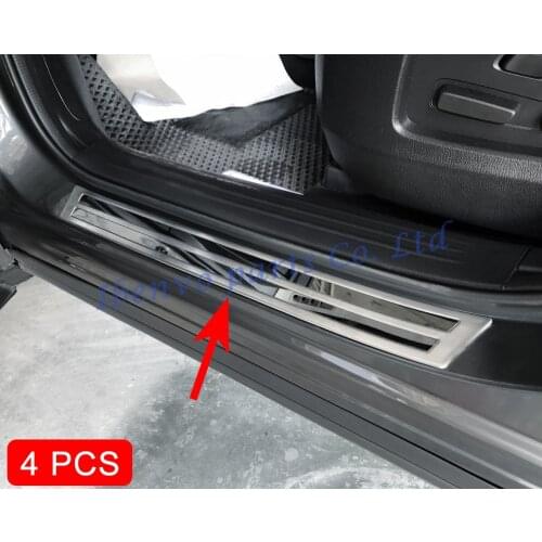 4Pcs/Kits Stainless Steel Metal Car Door Sill For 2017 Mazda CX5 KF CX-5 Solid Threshold Scuff Protector Guard Parts Accessories