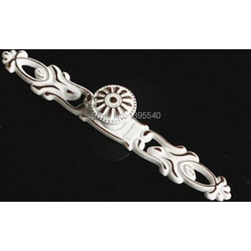 New 2pcs 150mm Cabinet Wardrobe Knobs & Ivory White Closet Handles Euro-Style Bedroom Furniture Door Knobs Drawer Pulls