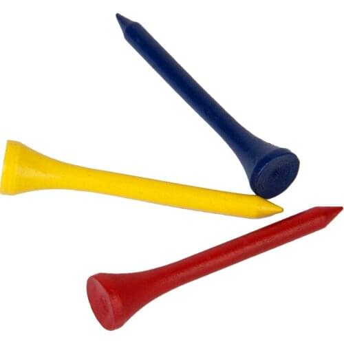 About 100pcs 54mm Mixed Color Wood Golf Tees Golfer Aids Tools Accessories