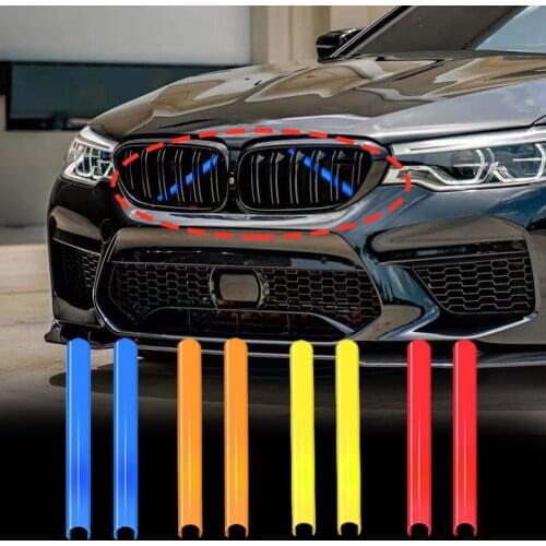 Front Grille Trim Strips For BMW F10 F11 F20 F21 F22 F30 F32 F01 F02 3 4 5 7 Series Sport Style Strip Cover Frame Car Stickers