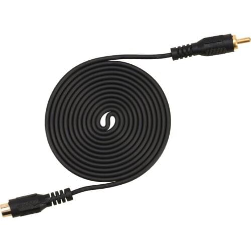 Professional and Practical RCA Male To RCA Female M/F Audio Composite Extension Cable Black 1.8m/4.5m/7.6m