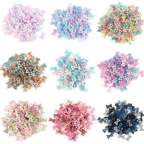Multicolor 12mm 1000pcs Bow tie shape design Acrylic Imitation Flatback Pearl beads for DIY Jewelry Findings Accessories