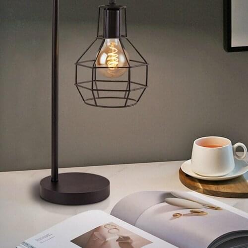 Modern Industrial Table Lamp, Delicate Design Desk Lamp, Bedside Lamp for Nightstand Home Decor EU Plug