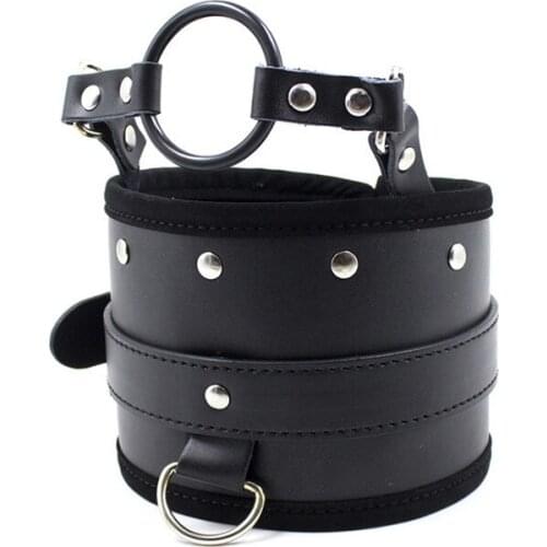 O-Ring Mouth Gag Neck Bondage Slave Collar Adult Games Erotic BDSM Torture Restraints Sex Toys For Couples Fetish Women