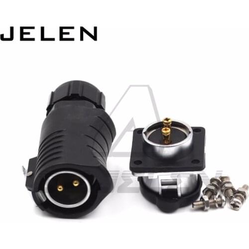 XHE20, IP67 2pin Waterproof Adapter Screw Locking Cable Industrial, 2 pin Electrical Terminal Wire Adapter Screw Soldering