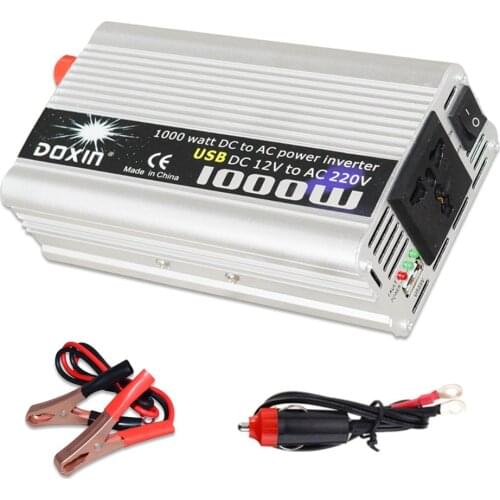 1000 Watt DC to AC Power Inverter USB DC 12V to AC 220V 1000W Modified Sine Wave Inverter For Car Charger Solar Panel Appliances