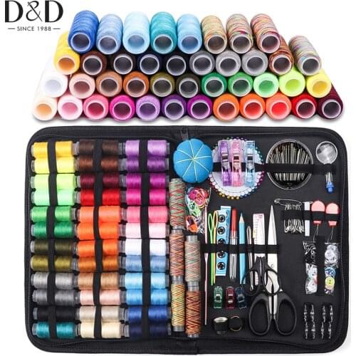 206Pcs 600D Oxford Fabric Sewing Kits 41XL Sewing Thread Spools Kits for Needlework Craft DIY Sewing Tool Sets for Beginner