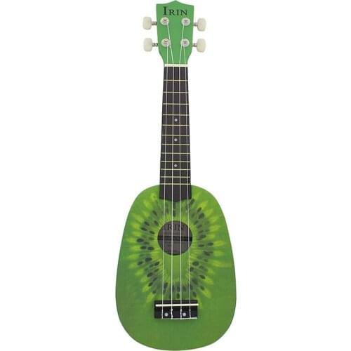 IRin 21in Cute Kiwi Shape Hand-Carved Small Piano Player Beginner Concert Ukulele Plucked Instrument