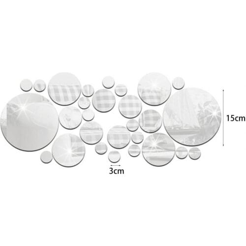 60% Hot Sale 28Pcs/Set Bedroom Decal Long-lasting Elegant Decorative Mirror Wall Sticker for Home