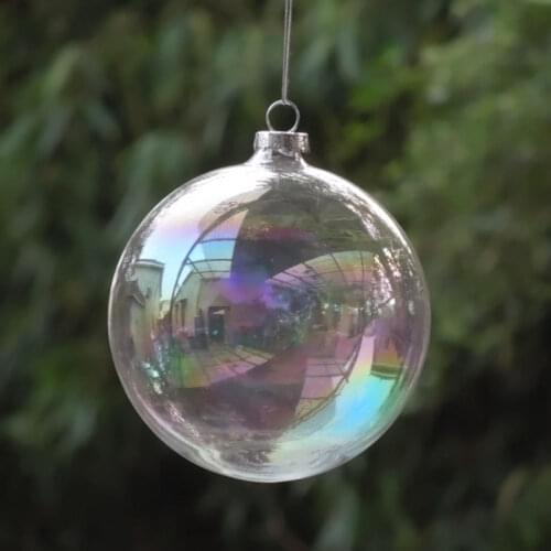 16pcs/pack Diameter=8cm Pearl-Lustre Glass Christmas Ball Small Size Glass Globe Christmas Day Decoration