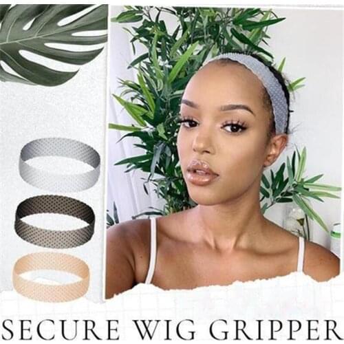 Secure Wig Gripper Headband Transparent Silicone Wig Band Adjustable Elastic Band For Lace Wigs Fix Wig Grip Women Hair Band