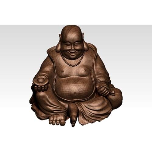 Buddha in STL file format 3D model for cnc and printer