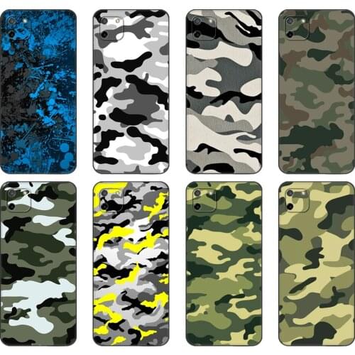 Black tpu Case For OPPO Realme C11 C20 C21 Case Back Cover Bumper Camouflage Pattern Camo military Army