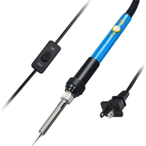 Internally Heated Adjustable Temperature Wire With Switch For Welding Constant Temperature Pyrography Electric Soldering Iron