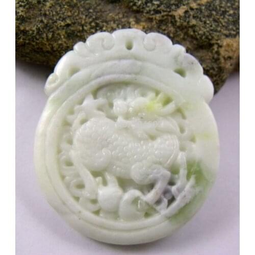 Lantian Chalcedony Kylin Amulet Pendant 352