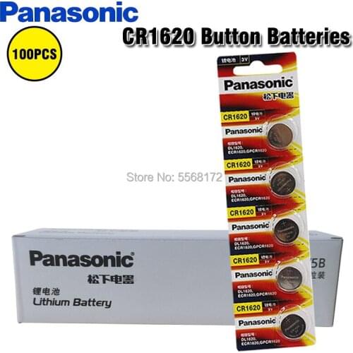 100Pcs/lot PANASONIC BR1620 DL1620 ECR1620 CR 1620 3V Lithium Batteries Cell Button Coin Battery