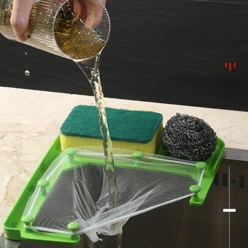 Kitchen Sink Filter Sets Leftovers Mesh Triangle Rack Strainer Bags Trash Gadget Set Drainage Accessories Drain Waste Bins
