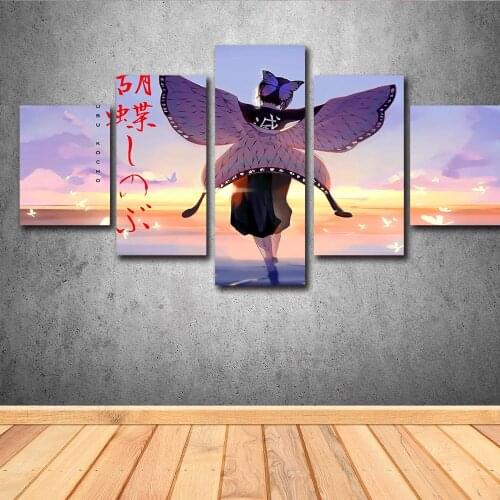 Anime Demon Slayer Shinobu Wall Art Canvas Painting Picture Poster and Print Gallery Home Decor No Frame