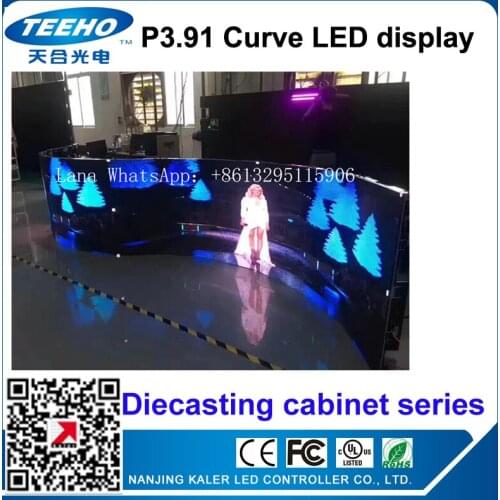 Kaler NEW P3.91 indoor curve led display ED Display DieCasting Cabinet panel led video rental advertising wedding hotel stadium