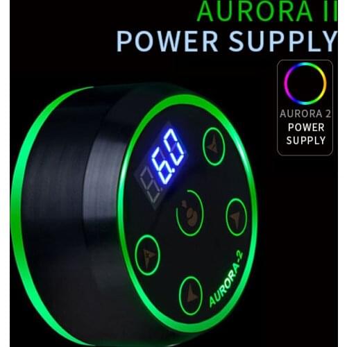 Professional Mini Tattoo Power Aurora II With Aurora I Tattoo Power Supply For Tattoo Rotary Machine Free Shipping
