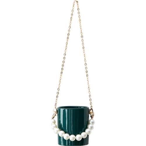 Hanging Planter Pot Vase Creative 1PC White Pearl Decorative Porcelain For Home Garden Decoration