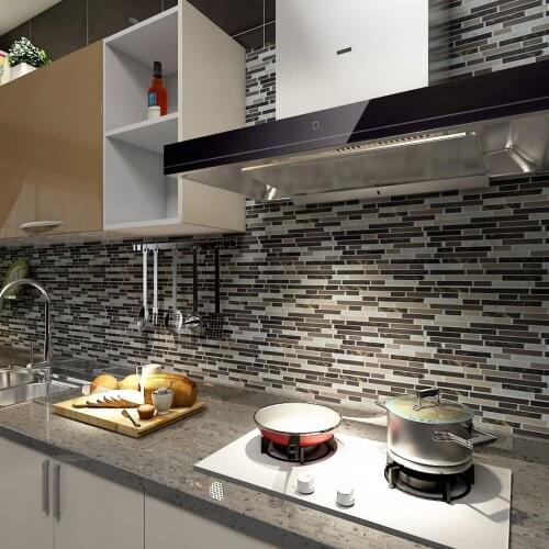 Art3d 12*12 inch Self Adhesive Waterproof Heatproof Vinyl Wall Stickers for Kitchen Bathroom - 10 Sheet