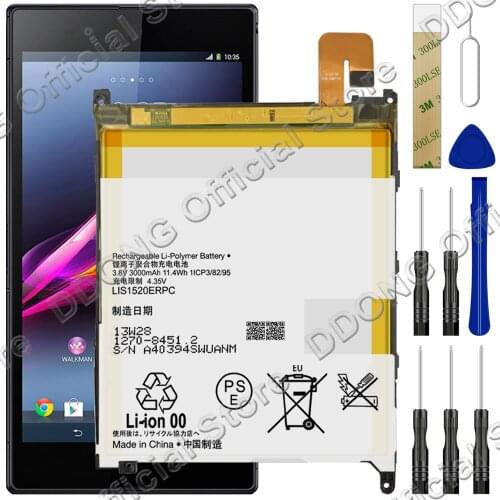 Replacement Battery LIS1520ERPC For Sony Z Ultra XL39H XL39i C6806 C6802 C6833 Battery With Tool Kit