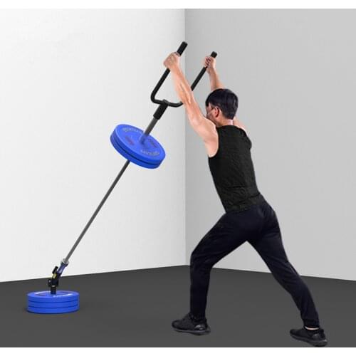 Fitness Shoulder Press Push Bar Gym Home T Bar Row Landmine Attachment for 2-Inch Barbell Rod Deadlift Squat Barbell Bar