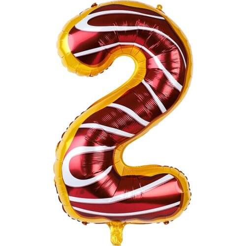 Birthday party decoration aluminum digital balloon helium fruit ice cream doughnut tableware 32 inches