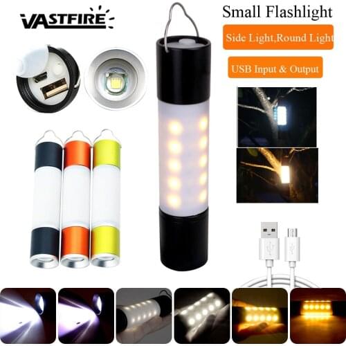 USB Rechargeable Hanging Hook Flashlight Zoomable Waterproof LED Torch Night Light Outdoor Camping Tent Lamp Charging Treasure