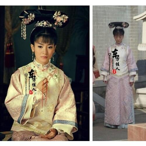 2014 Spring New Design Womens Costume TV Play Little Love Qingchengjuelian Photo Album Actress Costume Qing Princess Costume